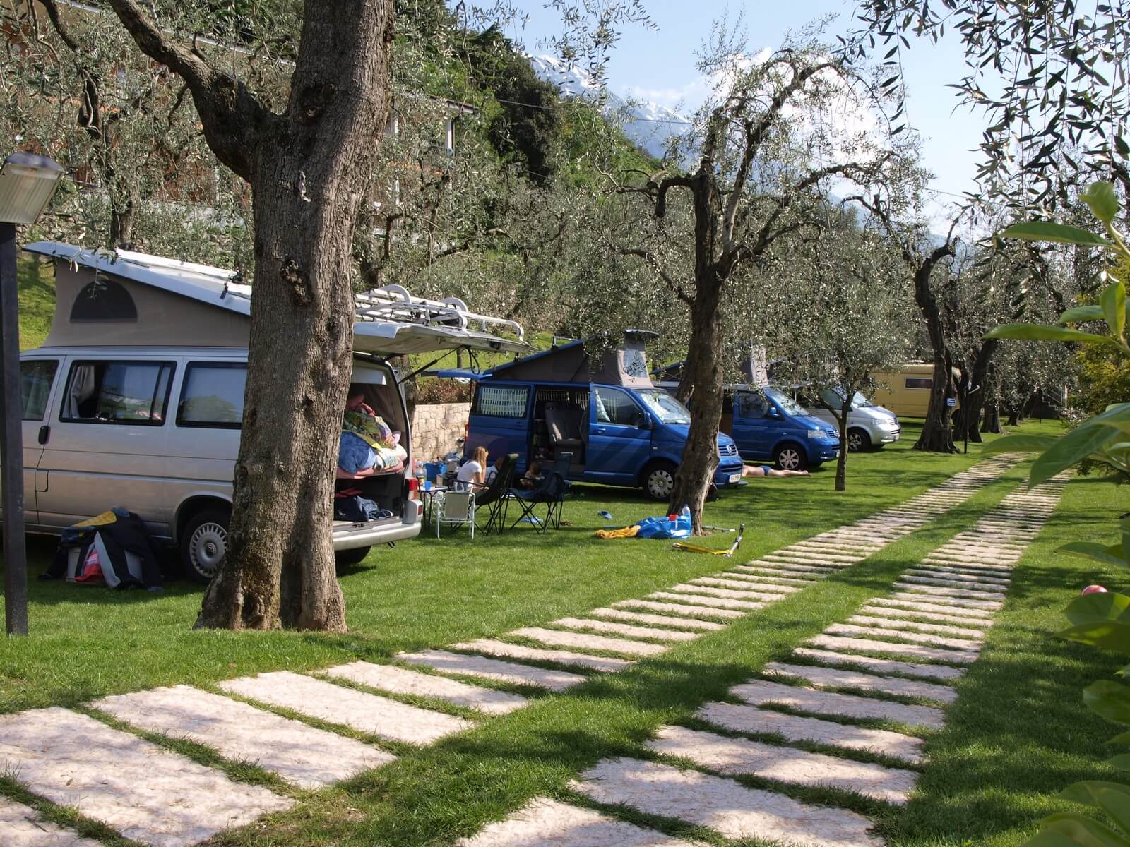 Camping-Stellplätze am Campingplatz Tonini